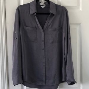 Gunmetal gray portofino blouse